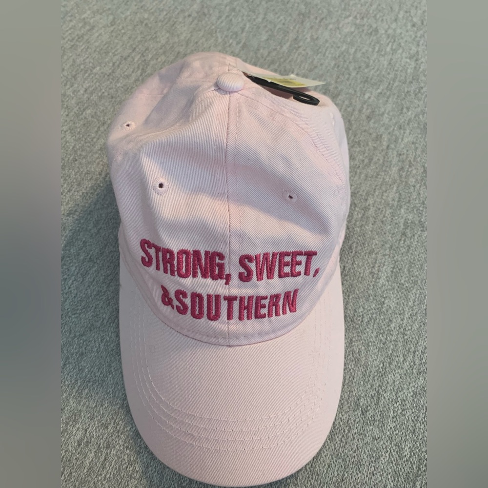 NWT Dillards “Strong, Sweet & Southern” pink baseball style hat womens summer - Picture 3 of 10